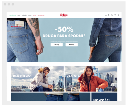 Szablon dla sklepu internetowego z ubraniami idosell