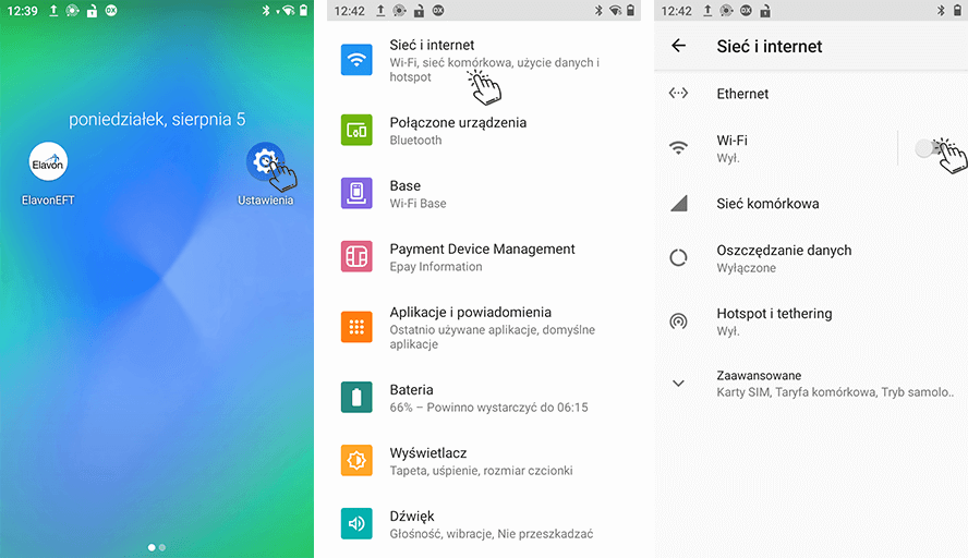 Instrukcja łaczenia terminala z siecią WiFi