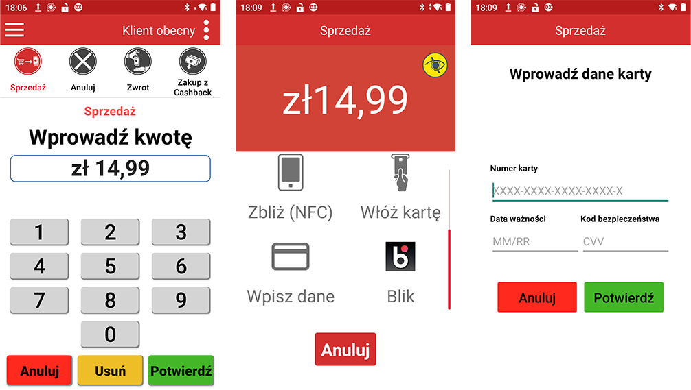 Sprzedaż z użyciem paska magnetycznego