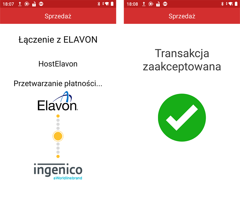 Sprzedaż blik z użyciem terminala - potwierdzenie