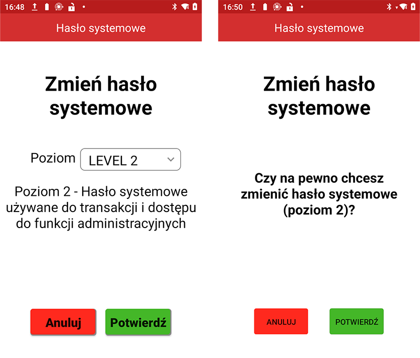zmiana hasła w terminalu