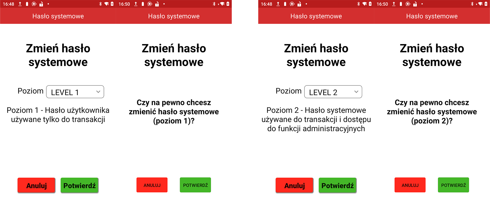 zmiana hasła w terminalu