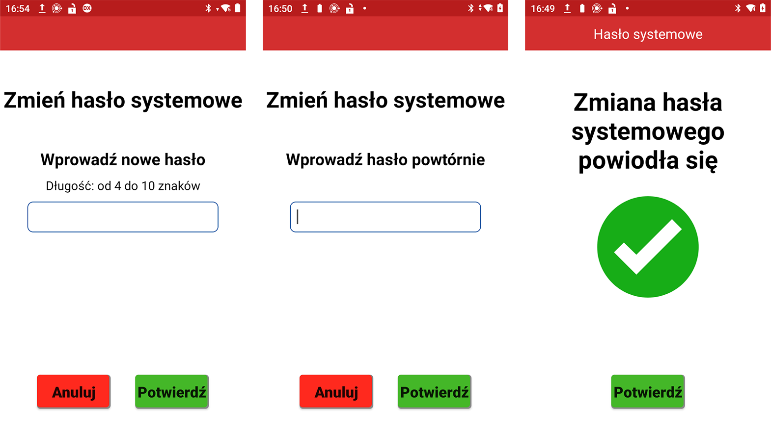 zmiana hasła w terminalu
