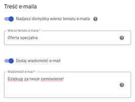ustawienia treści wiadomości email w panelu akceptanta Elavon